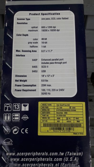 Сканер Acer - 640 P