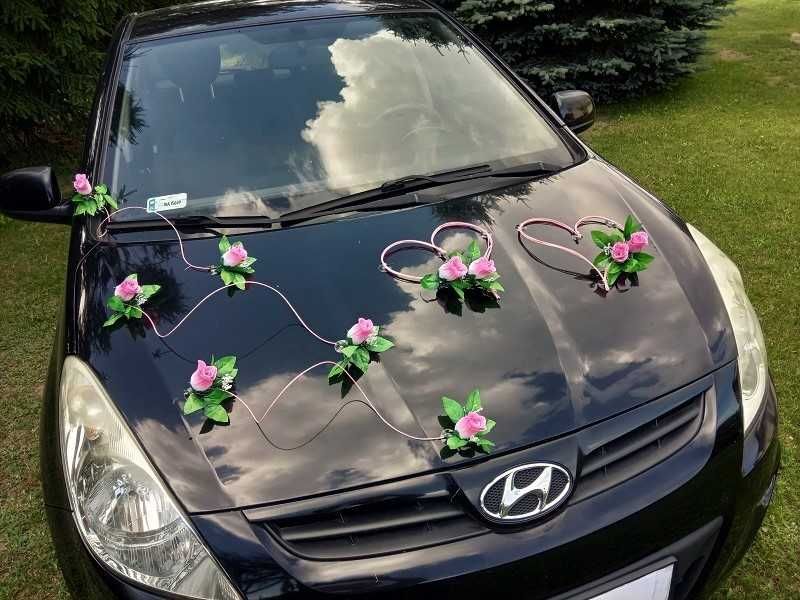 DS13N * Dekoracja ślubna na samochód róże w pąkach