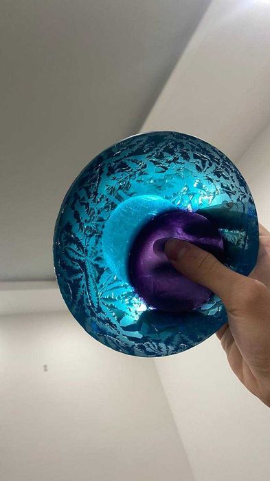 Лазурное, стеклянное произведение искусства из Италии