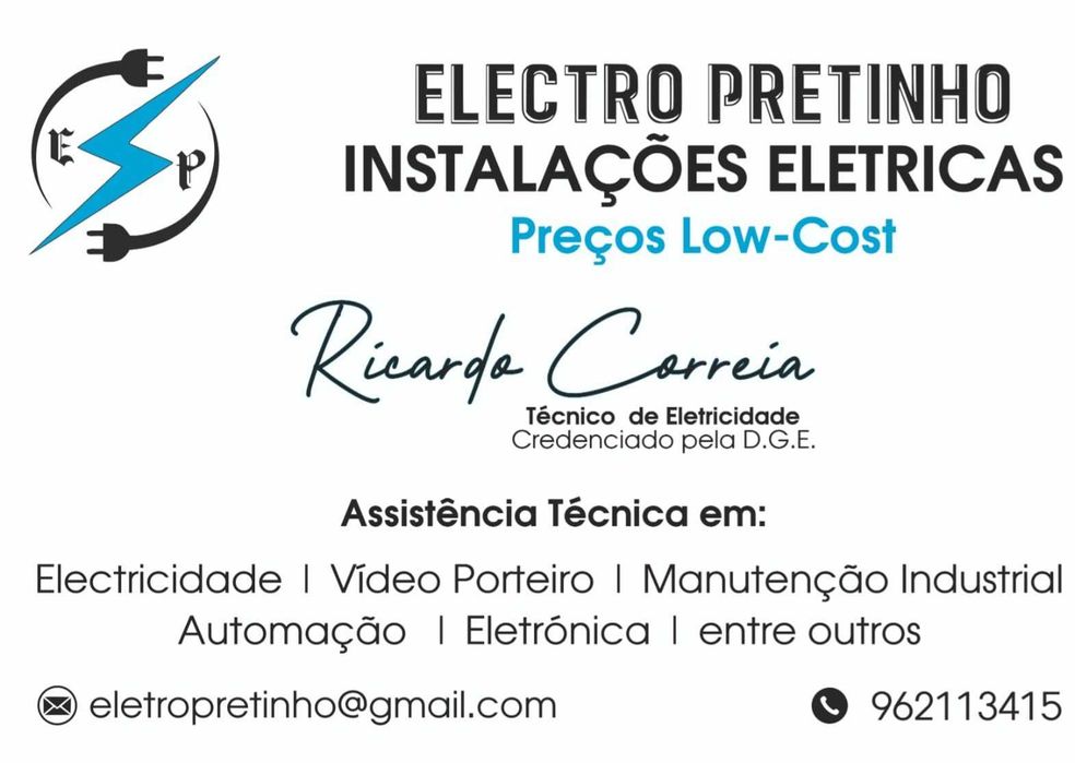 EletroPretinho- Instalações Elétricas e WallBox´s -  Inscrito DGE