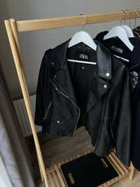 Чорна куртка косуха від Zara