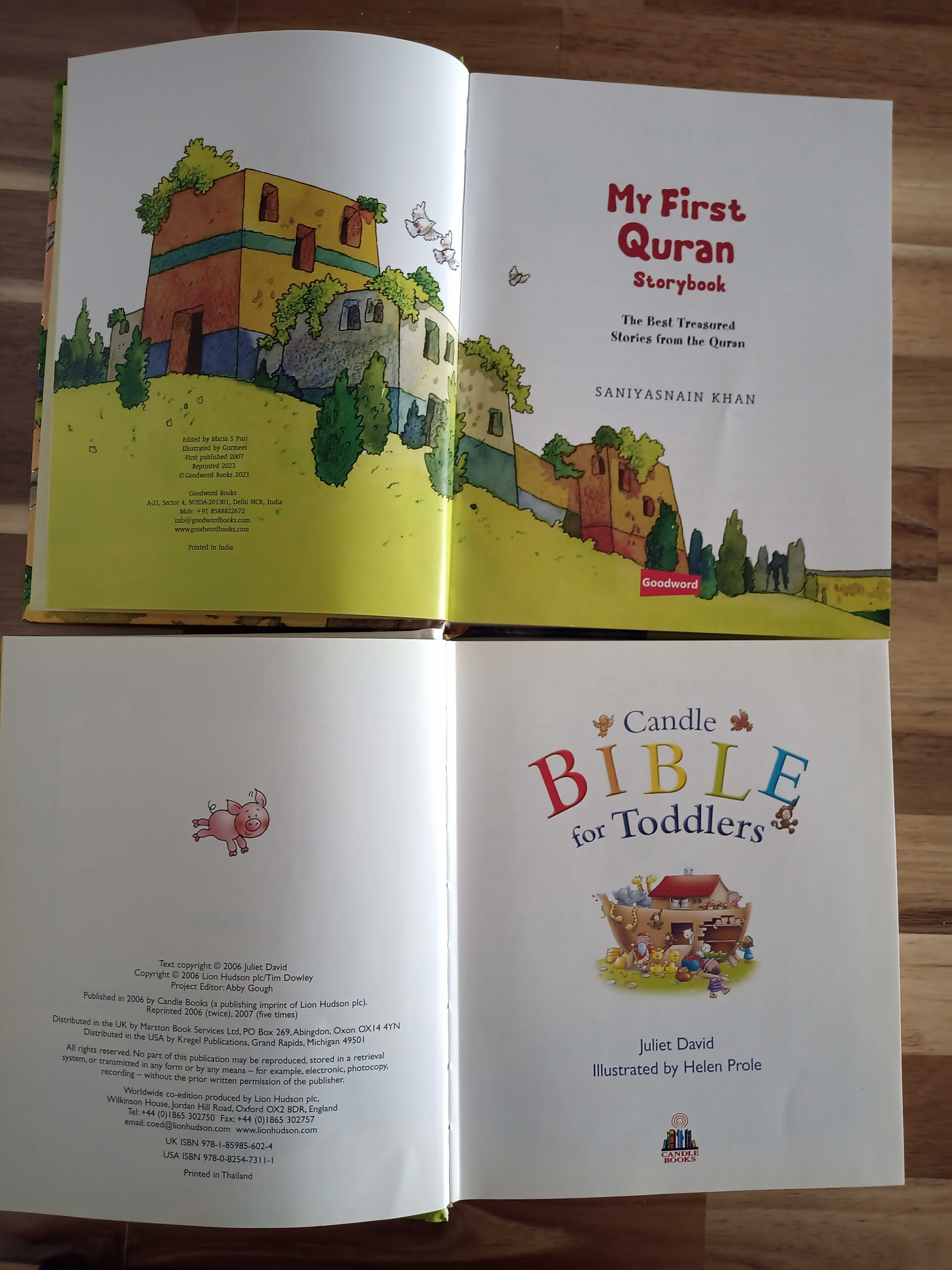 2 x Books - Bible for Toddlers + My First Quran