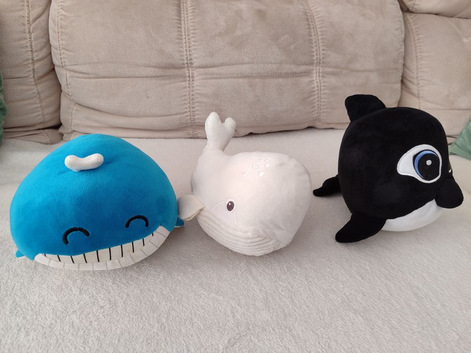 Peluches animais marítimos.