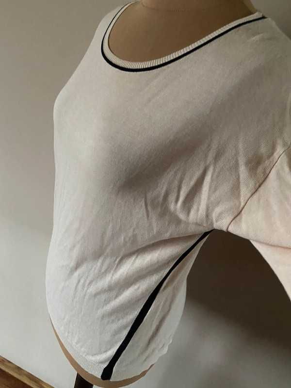 Solar bezowy kremowy lekki sweterek nietoperz pastele nude s m 36 38