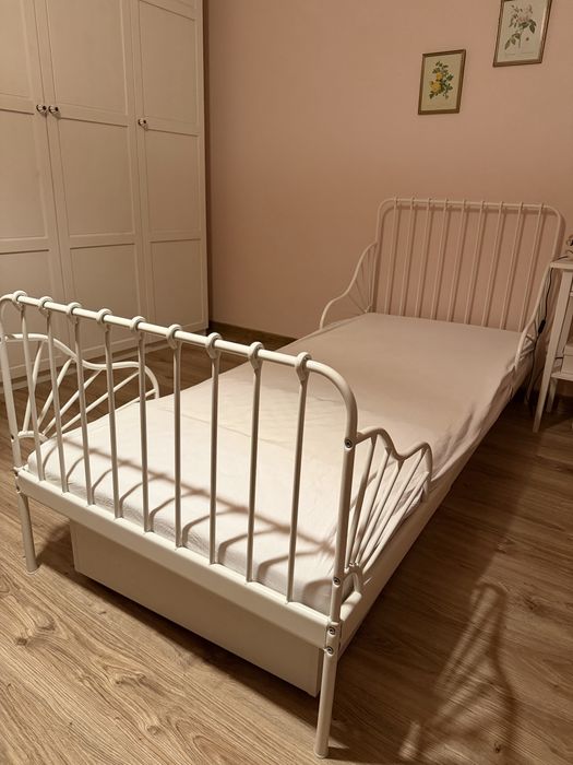 Łóżko dziecięce/młodzieżowe regulowane rosnące z dzieckiem białe