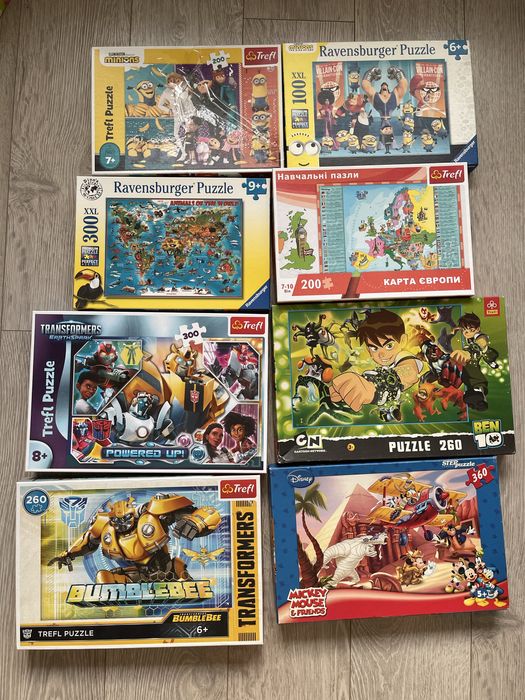 Пазли дитячі Trefl Larsen Ravensburger 100/200/260