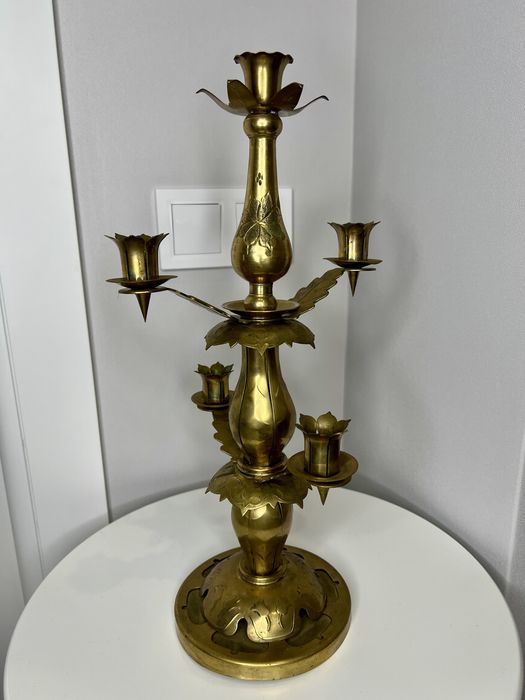 Подсвечник латунь канделябр декор