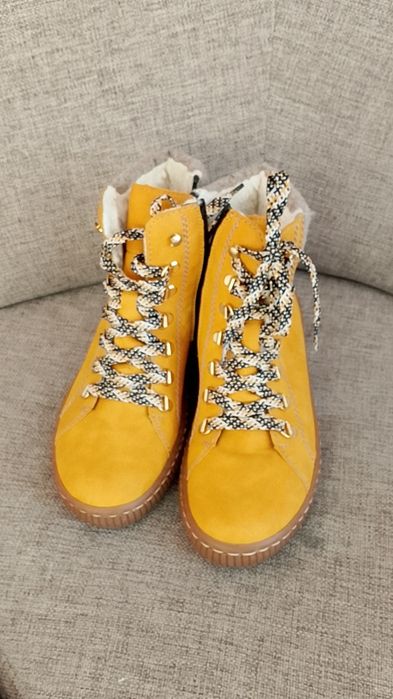 Buty damskie rieker zimowe ocieplane wełną