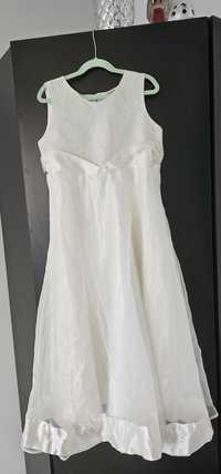Elegancka, delikatna sukienka na przyjęcie komunijne r.146