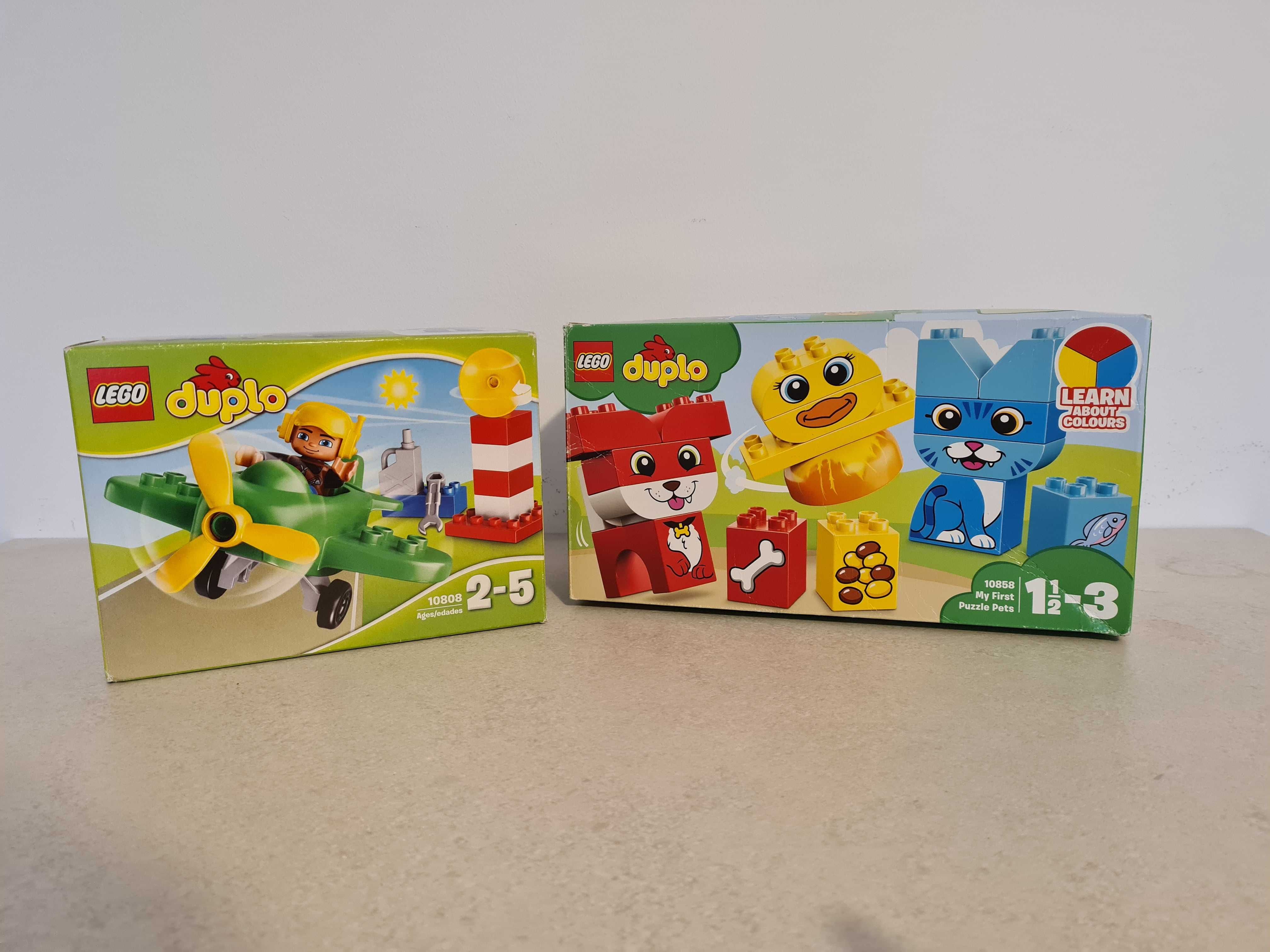 Lego duplo zwierzęta 10858 klocki pies kot samolot 10808