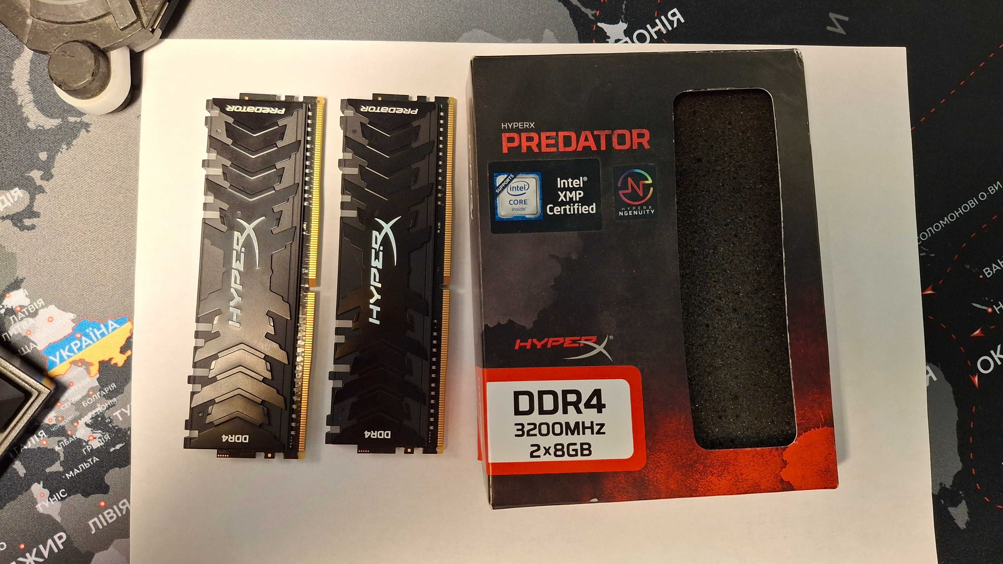 DDR4 16gb HyperX Predator RGB 3200 MHz (HX432C16PB3K2/16)