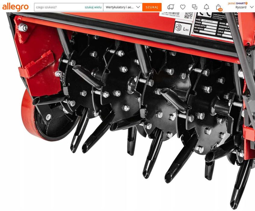 Wynajmę Spalinowy Areator rurkowy Weibang 45cm Wynajem wypożyczalnia