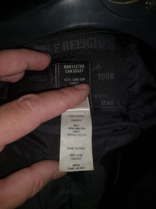 Шкіряна чоловіча куртка True Religion розмір L