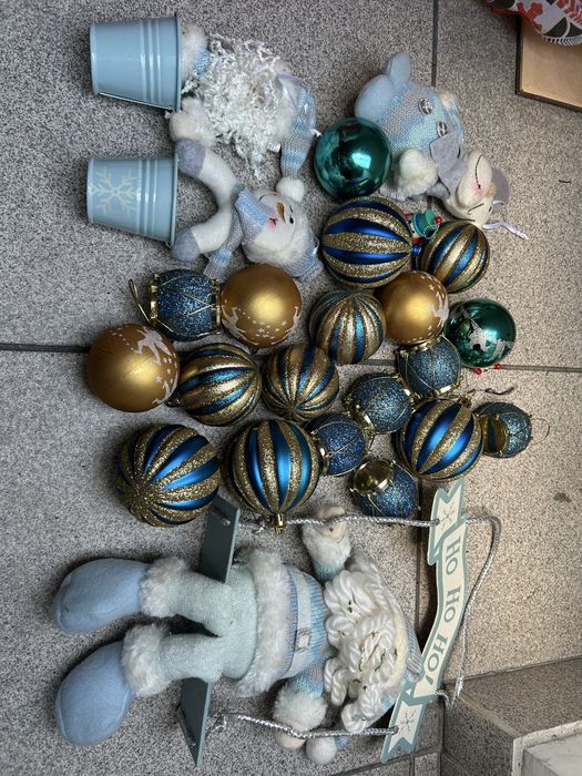 23 enfeites de Natal tons azul