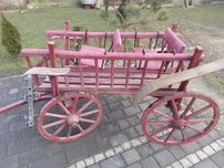 Wagoneta bryczka dla kuca drewniane koła