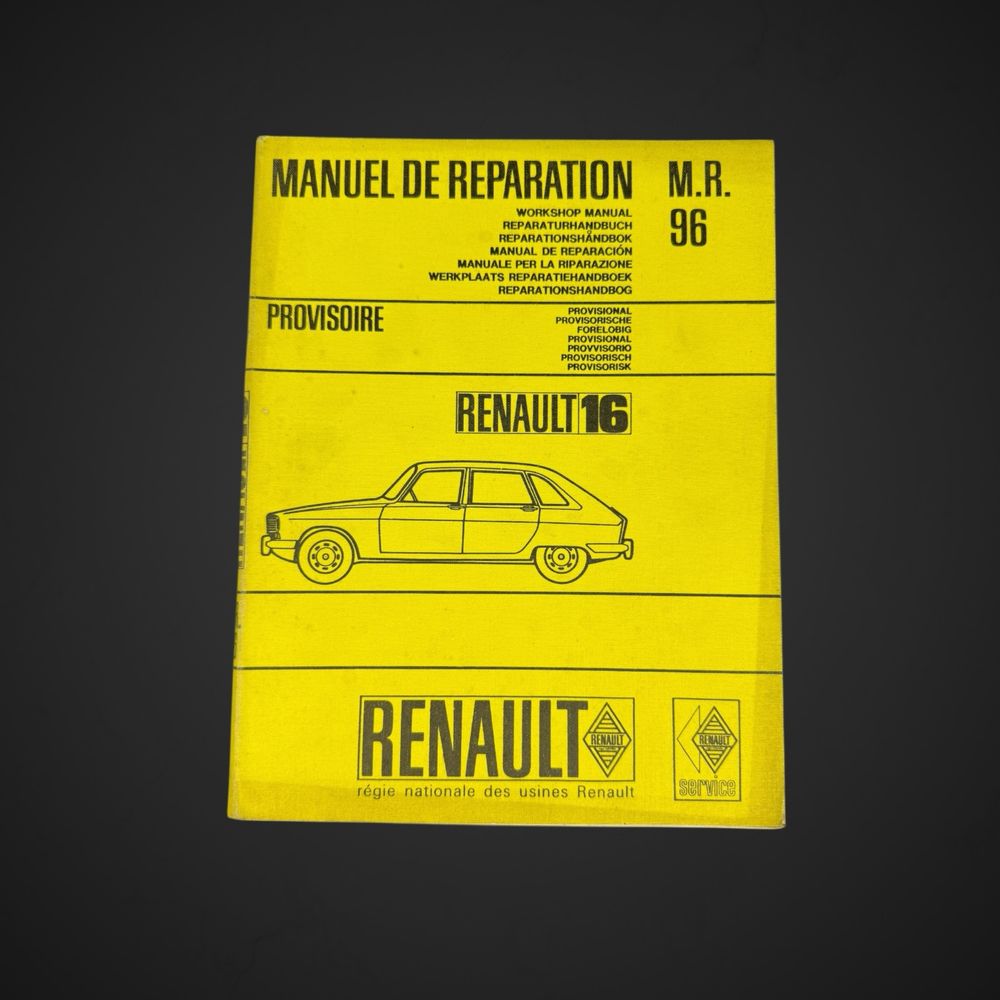 Instrukcja napraw Renault 16 - MR 96 R 1150 J5/061703