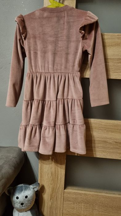 Sukienka nowa welur dla dziewczynki r. 110, 4 lata okazje wloska italy