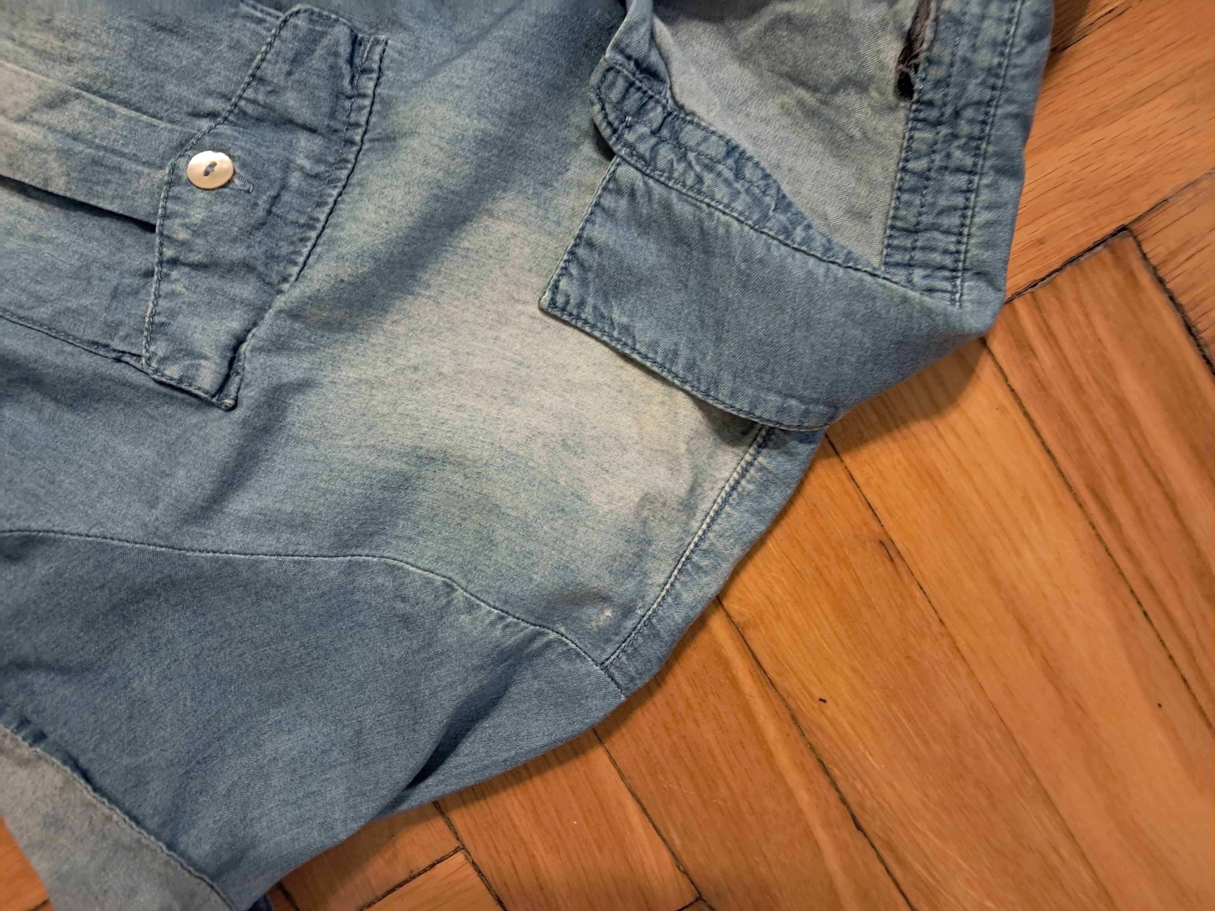 Sukienka jeansowa, dżinsowa, z paskiem r. 40 (L)