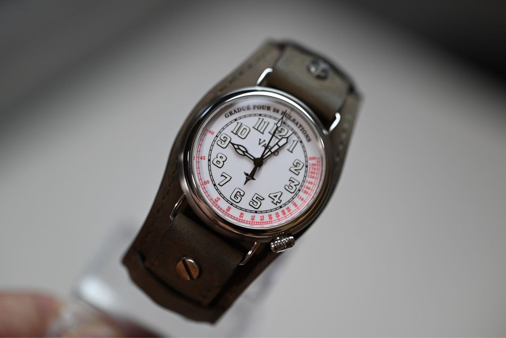 Zegarek okopowy Vario 1918 Medic 1918, biała tarcza emalia,