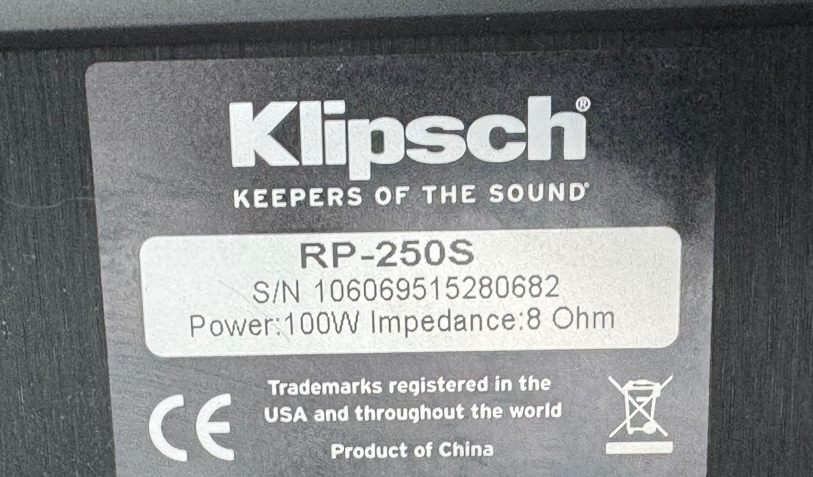 Klipsch RP-250S kolumny