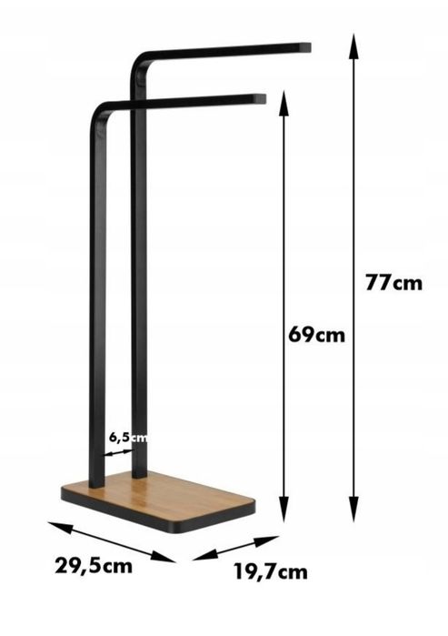 Wieszak wolnostojący na ręczniki BIAŁY