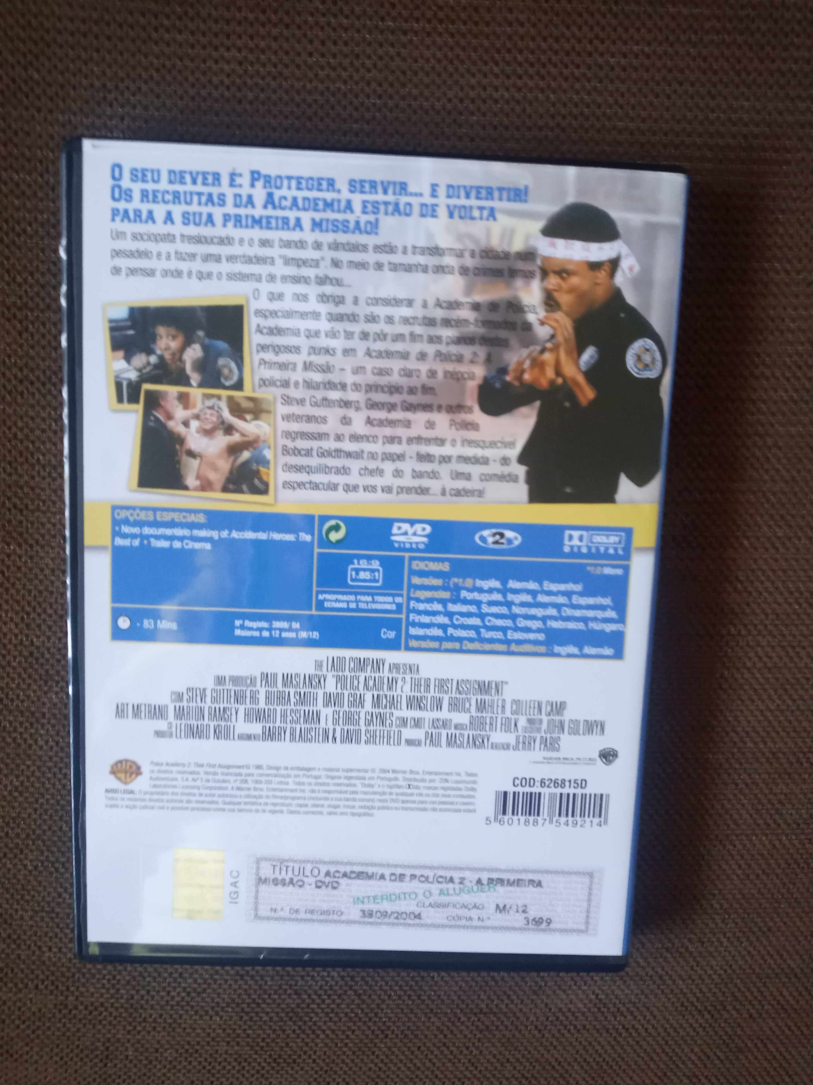 filme dvd original - academia de policia - 2 -  novo