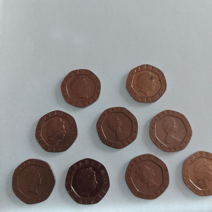 Moedas antigas Rainha Elizabeth II