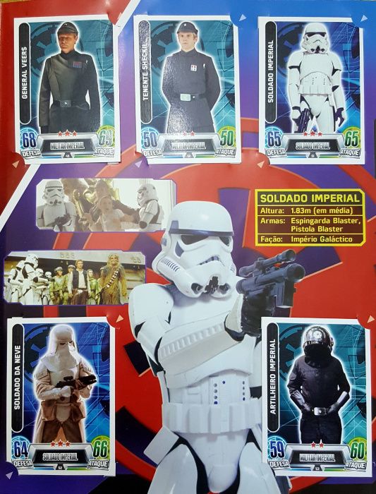 Cromos Colecção STAR WARS Continente e caderneta completa