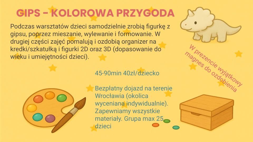 Kreatywne, mobilne warsztaty dla dzieci - Wrocław