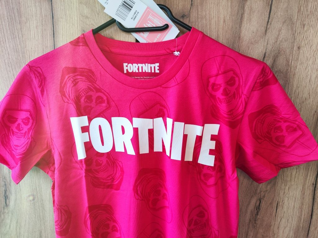 Koszulka bawełniana T-shirt dla fanów Fortnite, dziewczęca, rozmiar 16