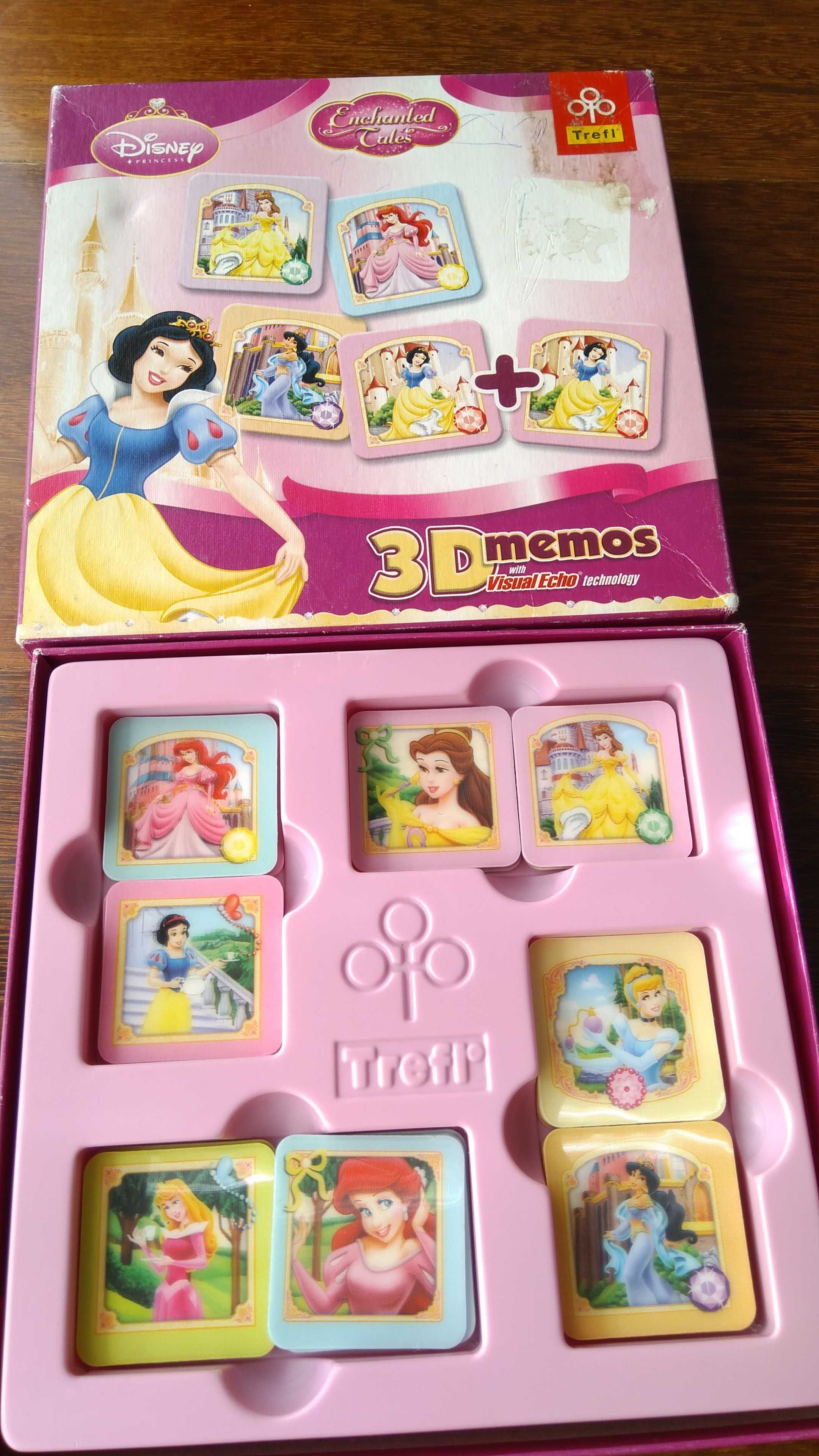 Jogo 3D memo princesas Disney da TREFI