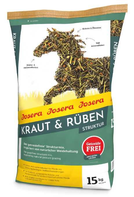 Josera Kraut & Rüben Struktur Bezzbożowa mieszanka dla koni 15kg