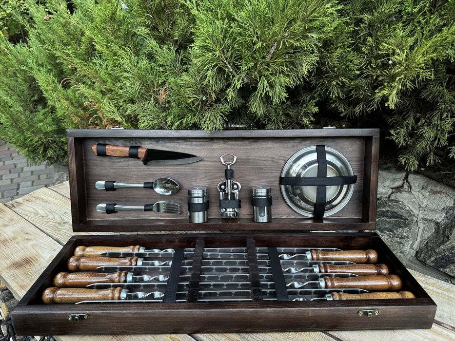 Подарунковий набір для шашлику.Від Виробника.Шампура в кейсі