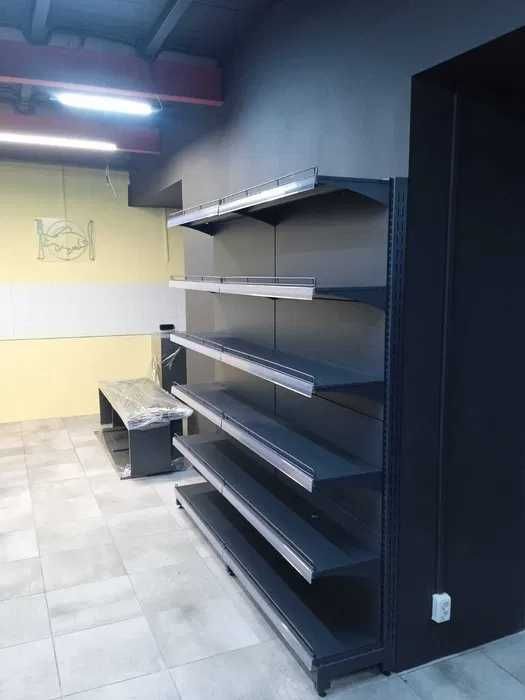 Торгові стелажі в магазин. Касові прилавки. Гачки. Торгове обладнання