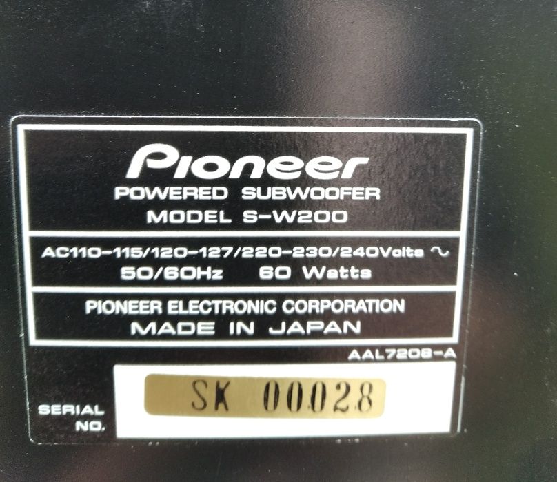 Subwoofer Pioneer S-W 200