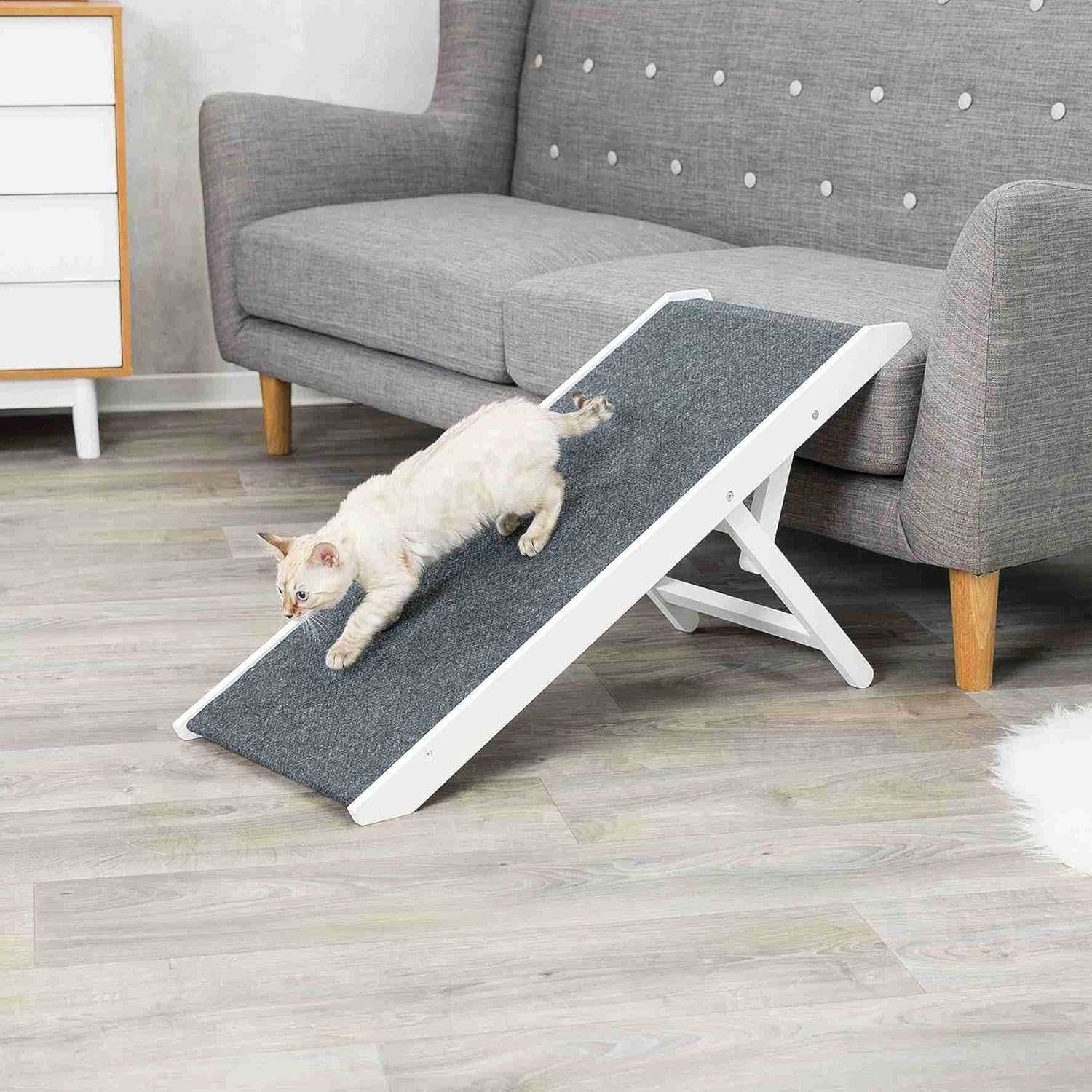 Rampa dla psa, kota drewniana z filcem 90cm do 40kg