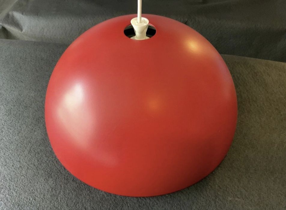 Candeeiro IKEA vermelho metal