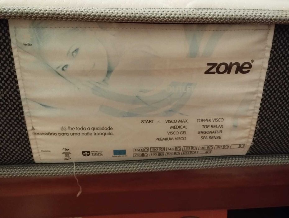 Cama 150x195 colchão + cabeceira + estrado