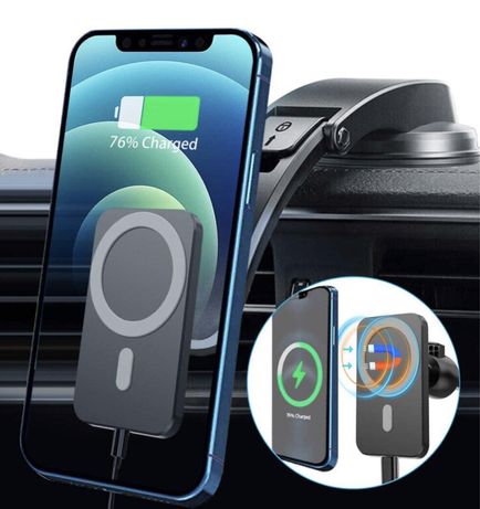 Магнитный авто держатель беспроводная зарядка MagSafe для iPhone