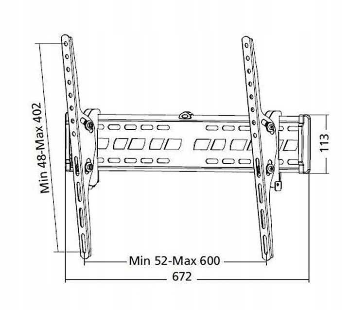 TECHLINK Uchwyt TV 37-70 Cali Uchylny 50kg