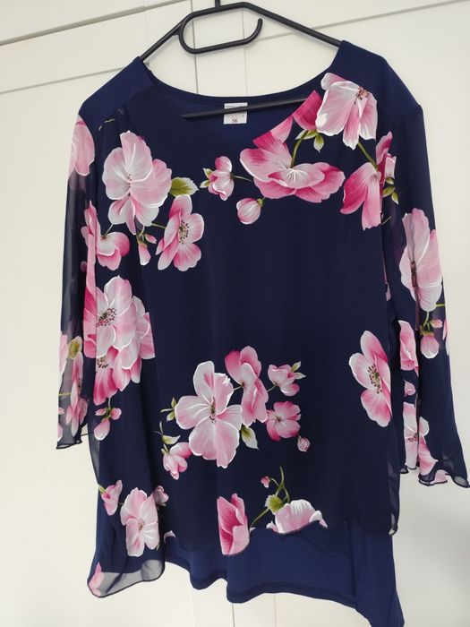 Wyjściowa bluzka z rękawem do łokcia 3xl 4xl