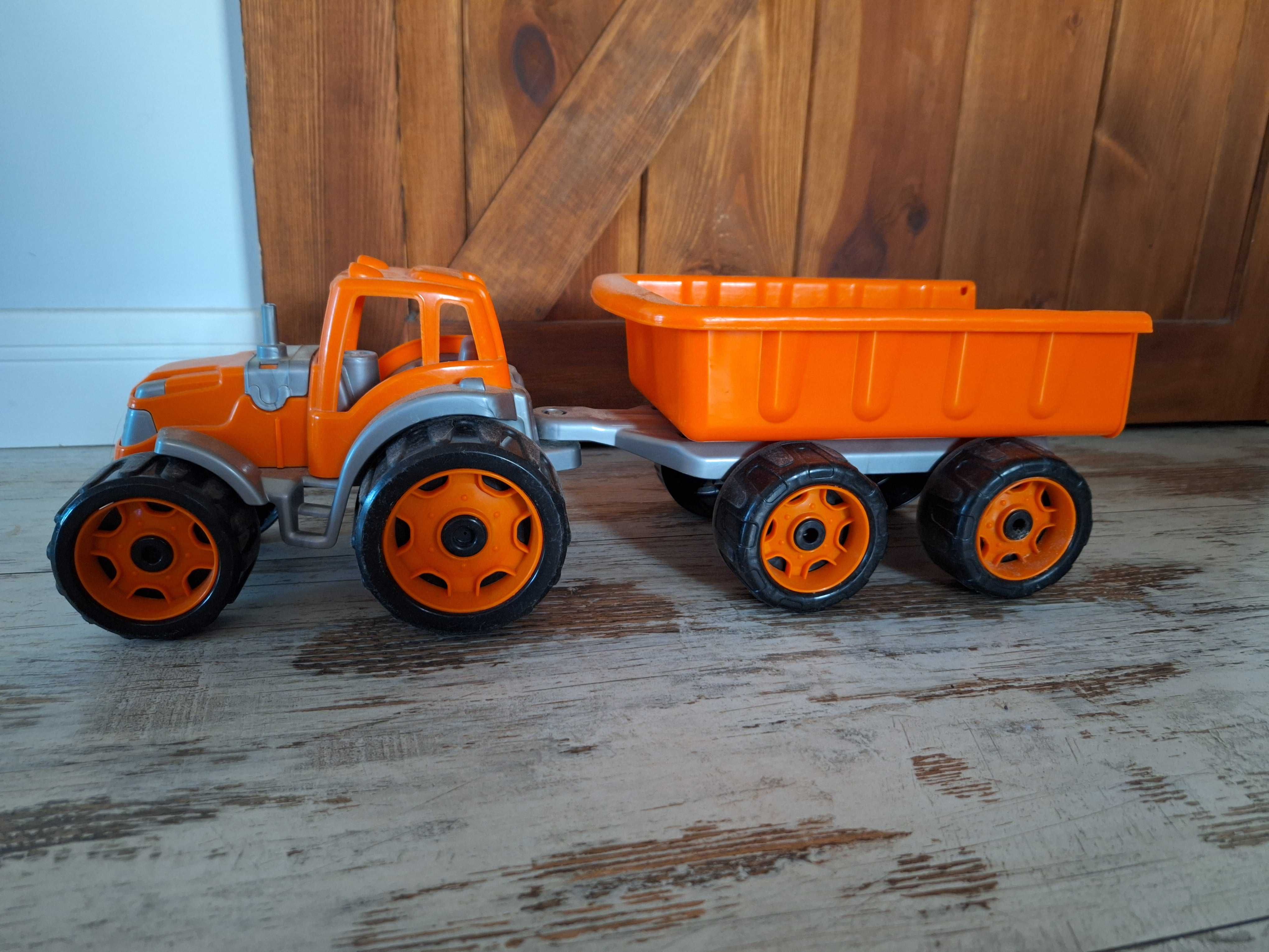 Zestaw Little tikes laweta z autem + gratis koparka i traktor