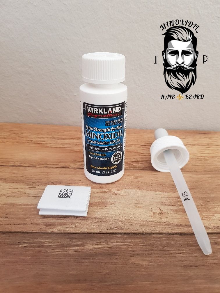 Minoxidil krikland solução de tratamento de barba/cabelo