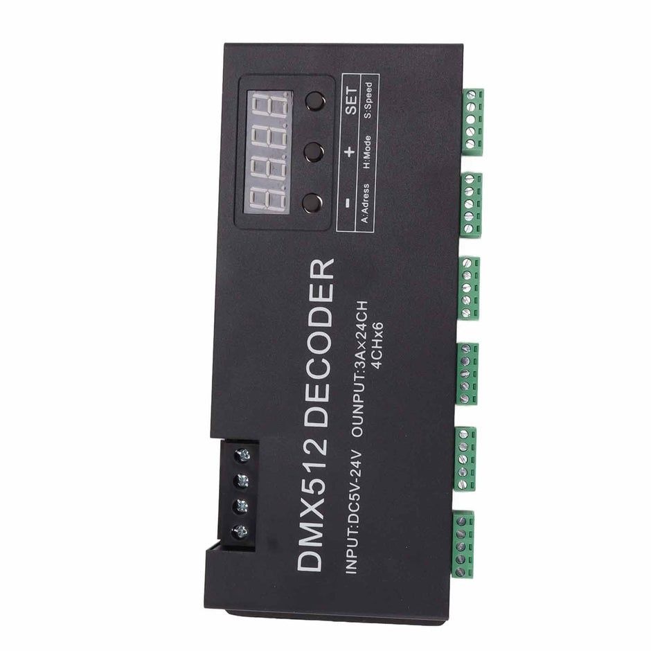 4x Controlador de escurecimento RGBW DMX512, decodificador DMX RGBW DM