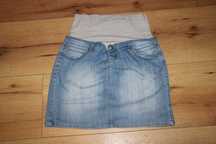Spódnica ciążowa jeans z panelem na brzuszek mama licious L