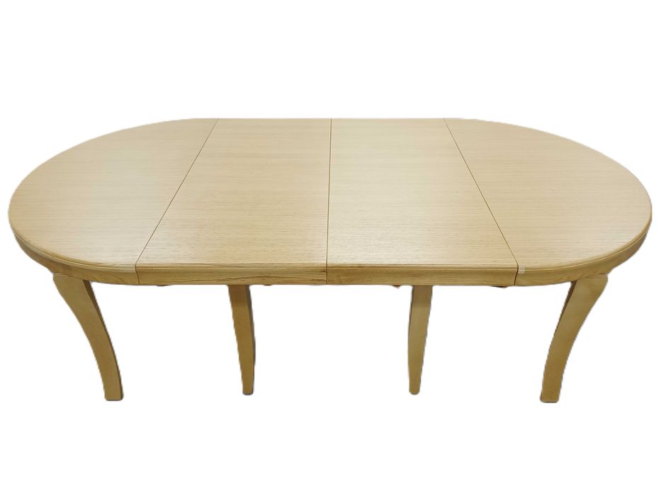 Stół okrągły do salonu  naturalny dębowy rozkładany 120/320cm