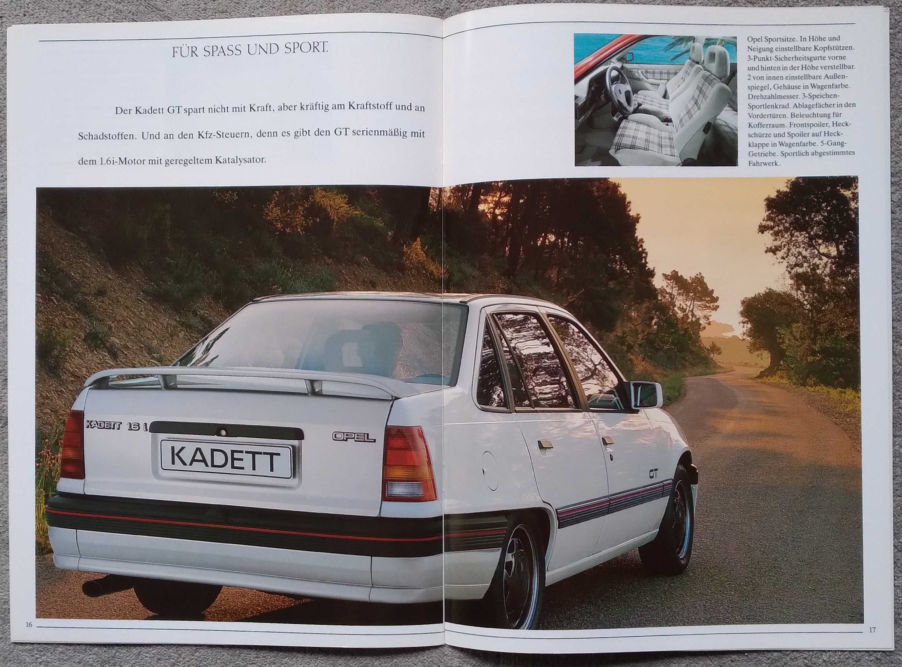 Prospekt Opel Kadett sedan rok 1989