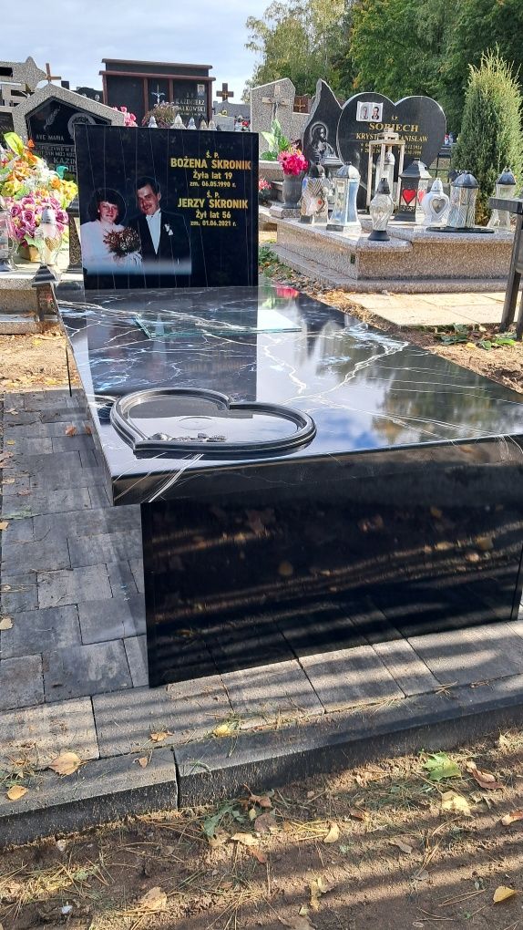 Tani Nagrobek Kompozyt 2x1 m - 3500 zł z montażem Cały Kraj-Promocja