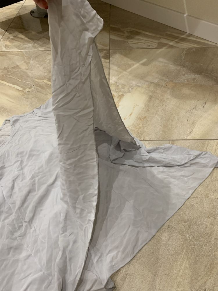 Szara luźna oversize bluzka / koszulka na krótki rękaw