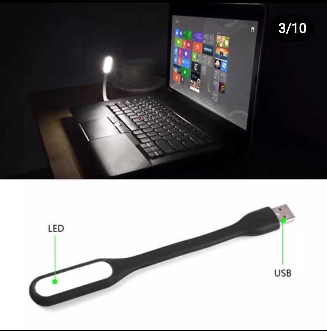 Гибкий USB Портативный LED Светильник Лампа USB LED  1.2 Вт.